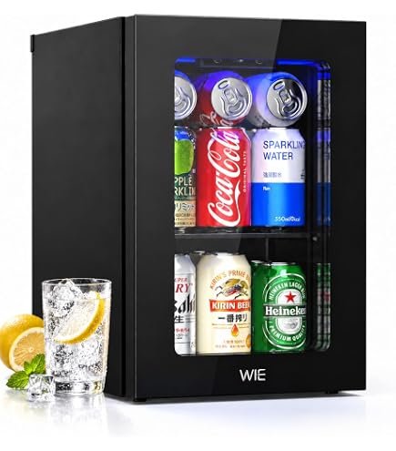 Amazon.co.jp: Shelddi ミニ冷蔵庫 15L 透明ガラスドア 小型